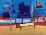 kat in vensterbank, 2000, 130x100